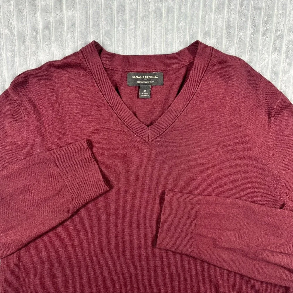 Banana Republic Premium Luxe Yarn Pullover Sweater Men's M Grandpacore‎ Preppy